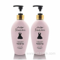 Wholesale PET Pink Plastic Luxury Lotion Pump Bottle Plastic Shaped Shampoo Bottle and Conditioner Packaging